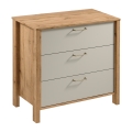 Комод MENTA 90x81x47 см, дъб Wotan/сив