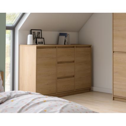 Комод MIYABI 138x86x40 см, цвят дъб Кремона