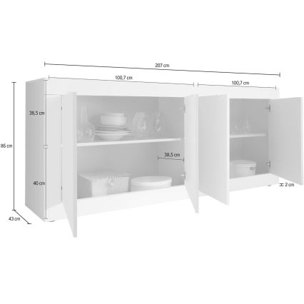 Комод NERILA бял