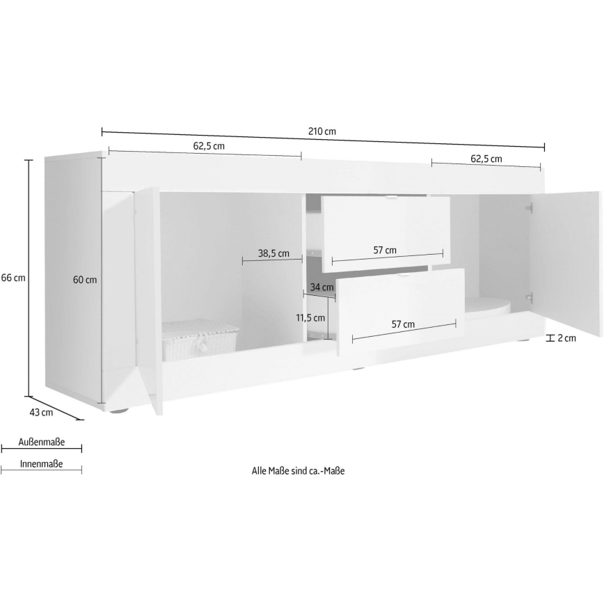 Комод NERILA бял