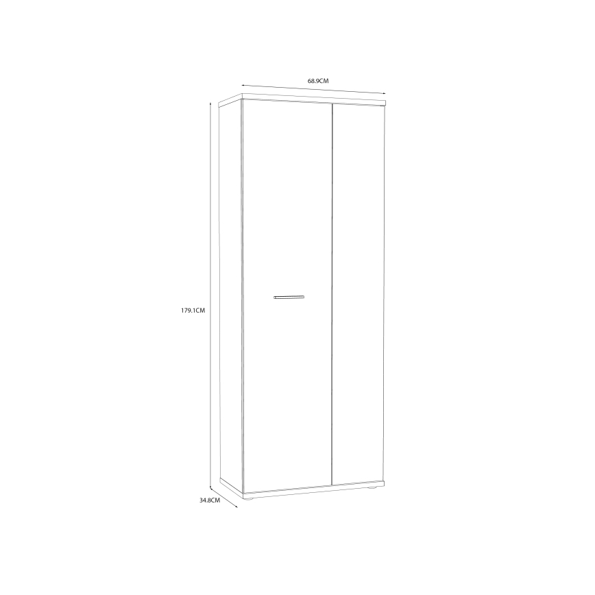 Комод/Обувница SIMO бял/таупе