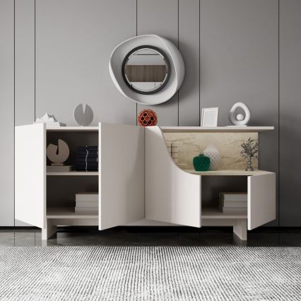 Комод ORBIS 180x40 см кремав/бежов
