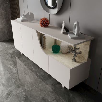 Комод ORBIS 180x40 см кремав/бежов