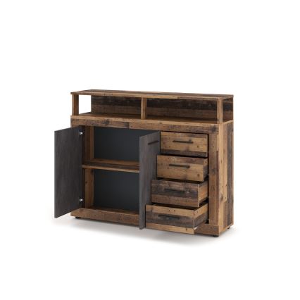 Комод RUNA тъмнокафяв/антрацит