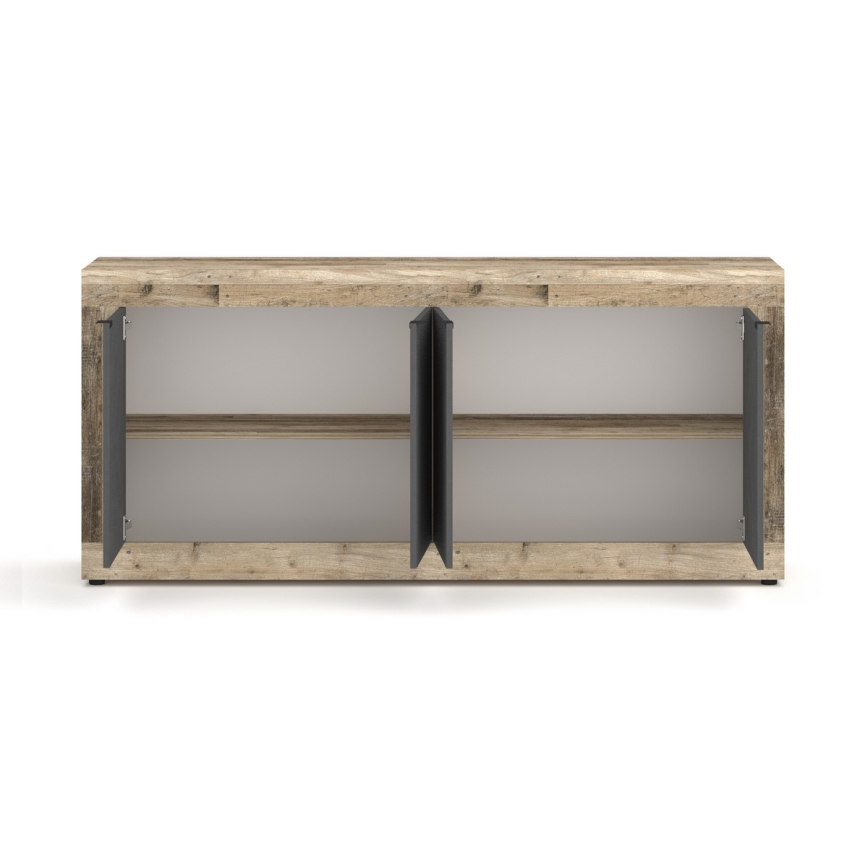 Комод RUNEA светлокафяв/антрацит