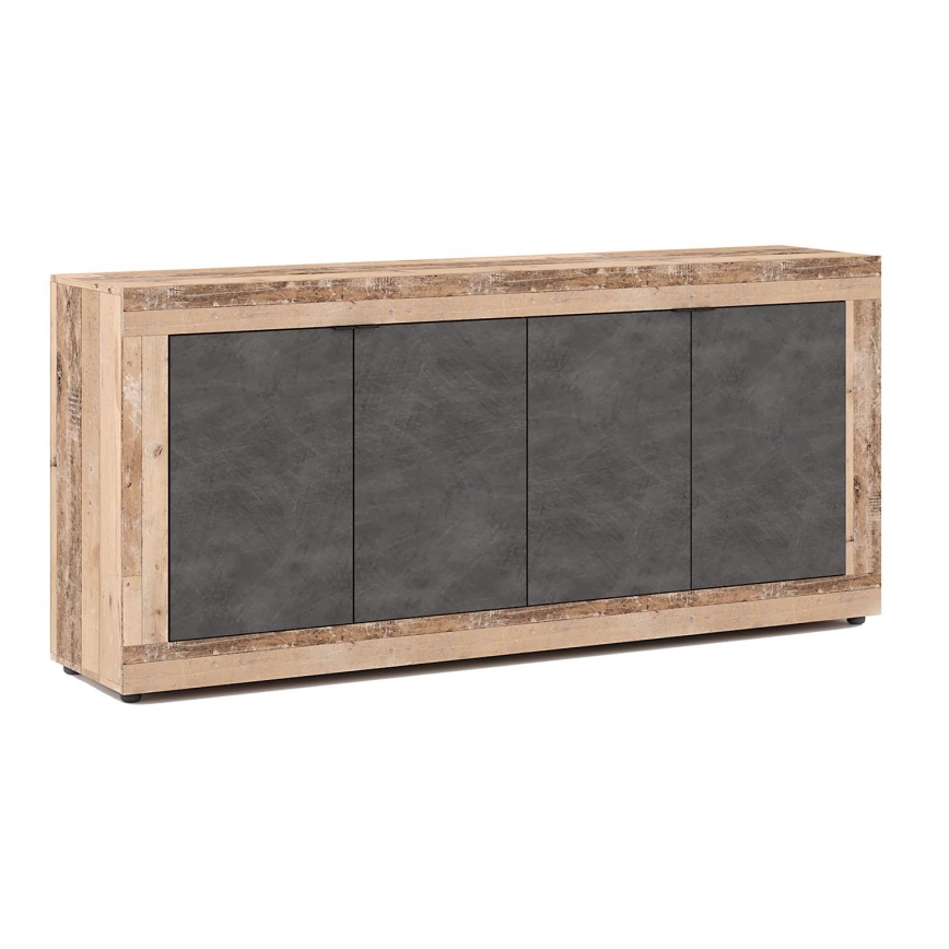 Комод RUNEA светъл кафяв/антрацит