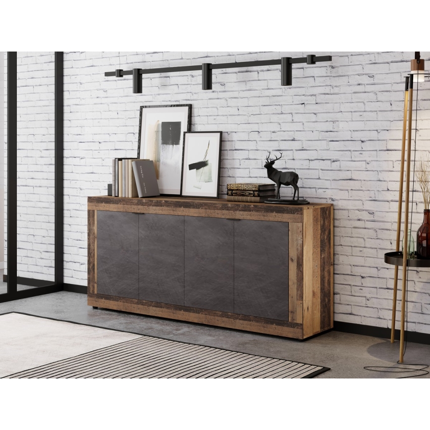 Комод RUNEA тъмно кафяв/антрацит