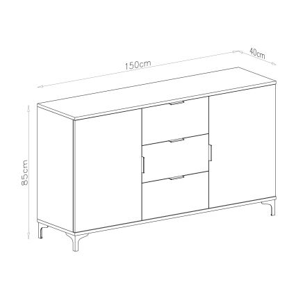 Комод с чекмеджета и врати LORA бежов