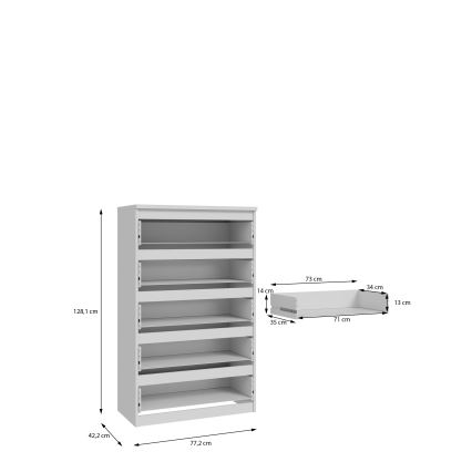 Комод с чекмеджета MAO бял
