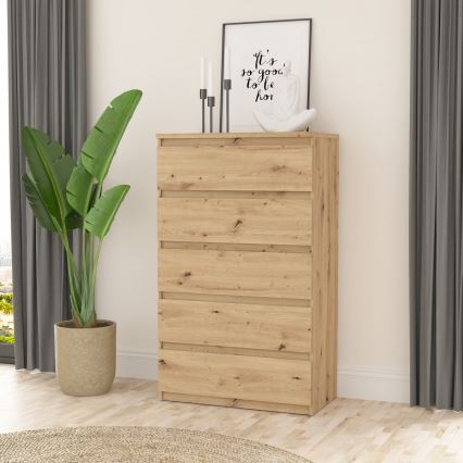 Комод с чекмеджета MAO, дъб Artisan