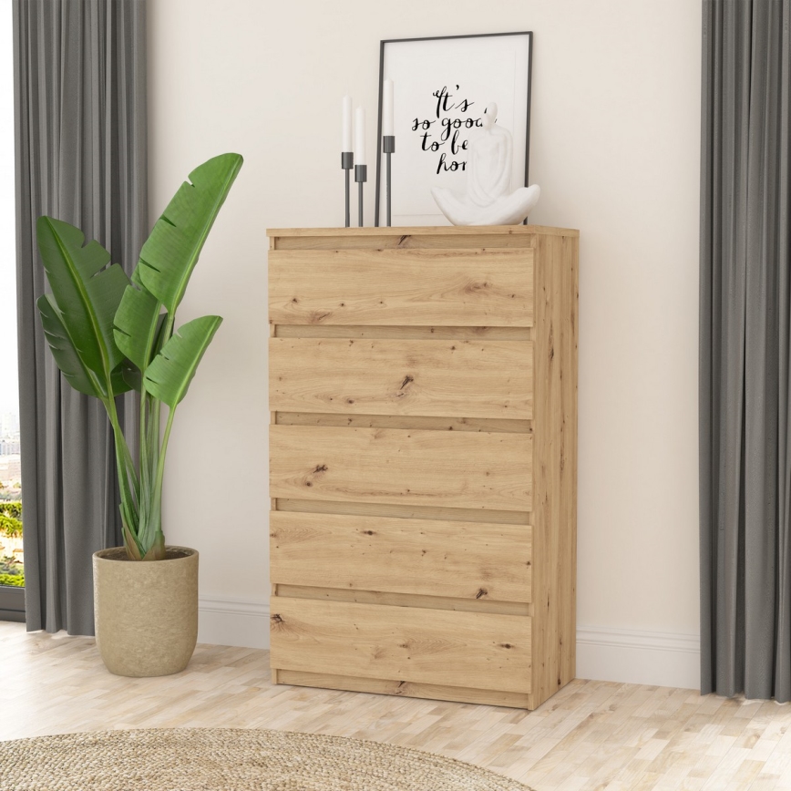 Комод с чекмеджета MAO, дъб Artisan
