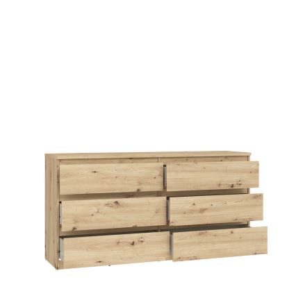 Комод с чекмеджета MAO в цвят дъб Артизан