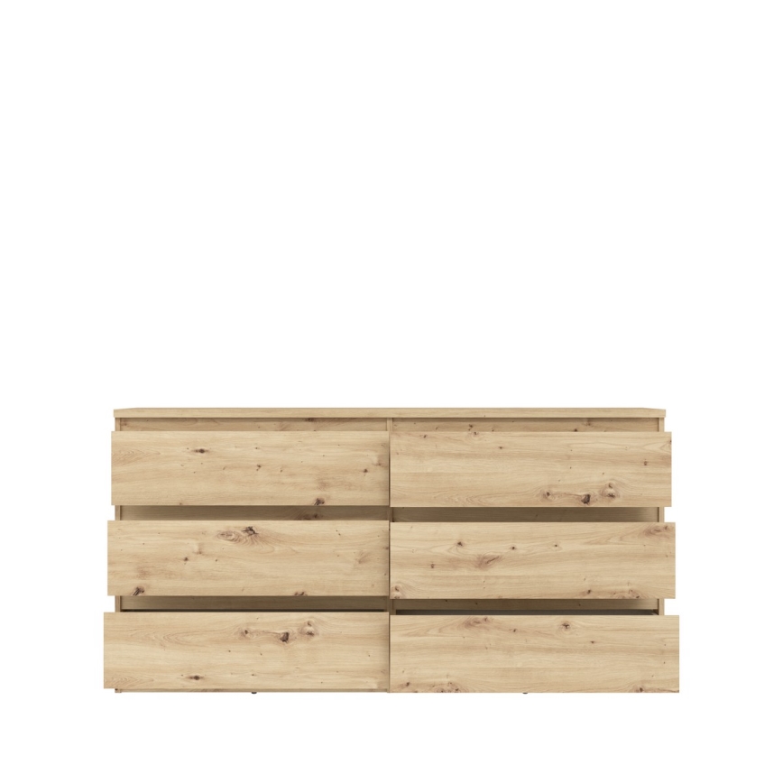 Комод с чекмеджета MAO в цвят дъб Артизан