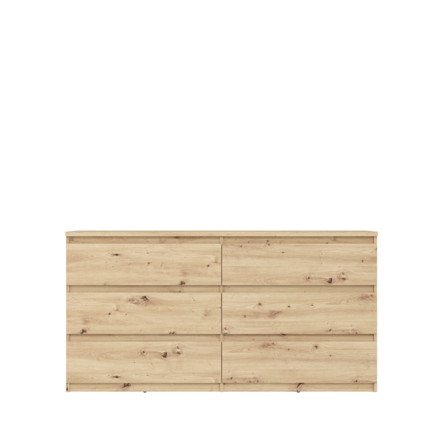 Комод с чекмеджета MAO в цвят дъб Артизан