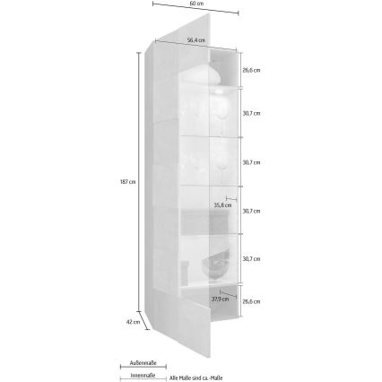 Комод SERIAN сив бетон