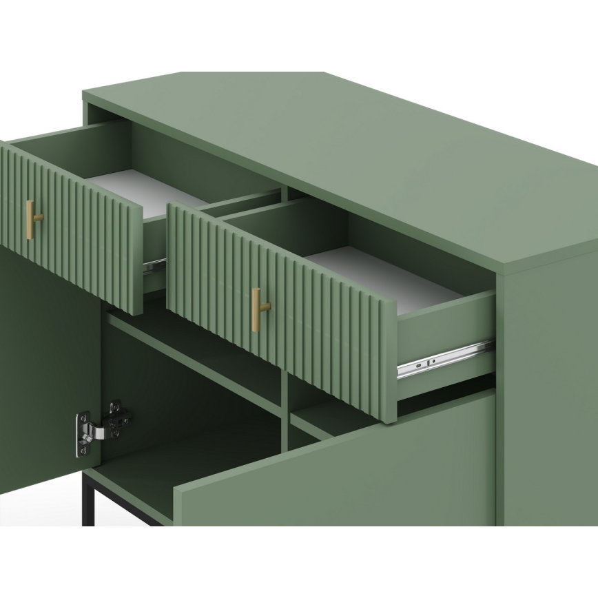 Комод SUE зелен/черен