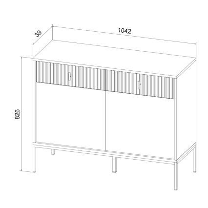 Комод SUE зелен/черен