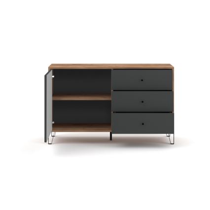 Комод SULA дъб крафт/черен