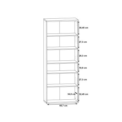 Комод/шкаф за обувки SIMO бял/сив бетон