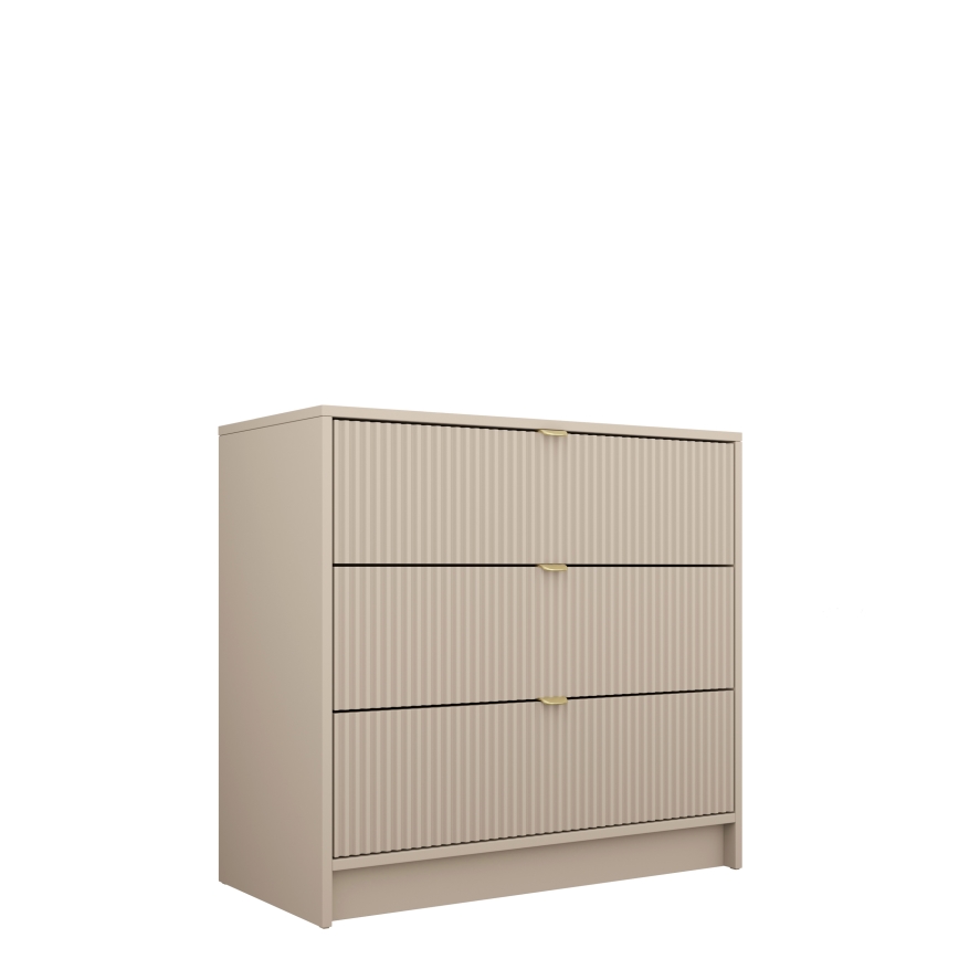 Комод TIRENO 80x75 см бежов