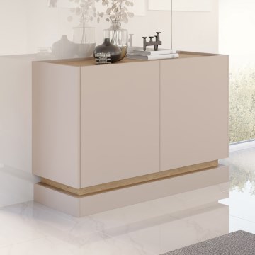 Комод ZARPANT 120x75 cm бежов/дъб Кремона