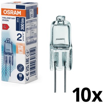 Комплект 10 бр. крушки за фурна HALOSTAR G4/20W/12V 2700K - Osram