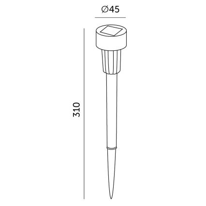 КОМПЛЕКТ ОТ 10 бр. LED соларна лампа LED/0,06W/1,2V 6000K IP44 40 mAh