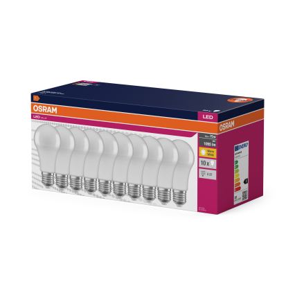 Комплект 10x LED крушки CLASSIC A75 E27/10W/230V 2700K - Osram