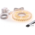 КОМПЛЕКТ 1x LED лента MYLIVING LIGHTSTRIP LED/22W/230V 5 m + 5x вграден профил 1 m черен/бял