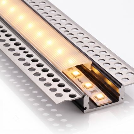 КОМПЛЕКТ 1x LED лента MYLIVING LIGHTSTRIP LED/22W/230V 5 m + 5x вграден профил 1 m сребрист/бял