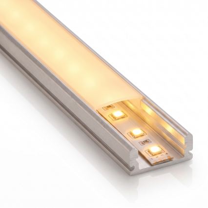 КОМПЛЕКТ 1x LED лента с датчик за движение FLEX LED/3,6W/4xAA 2 m + 2x вграден профил 1 m сребрист/бял