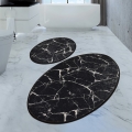 КОМПЛЕКТ 2 бр. Банкетна постелка MARBLE 50x60/60x100 см черна