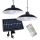 КОМПЛЕКТ 2 бр. LED соларен висящ лампион с фотосензор LED/6W/3,7V 2000 mAh IP44 + дистанционно управление