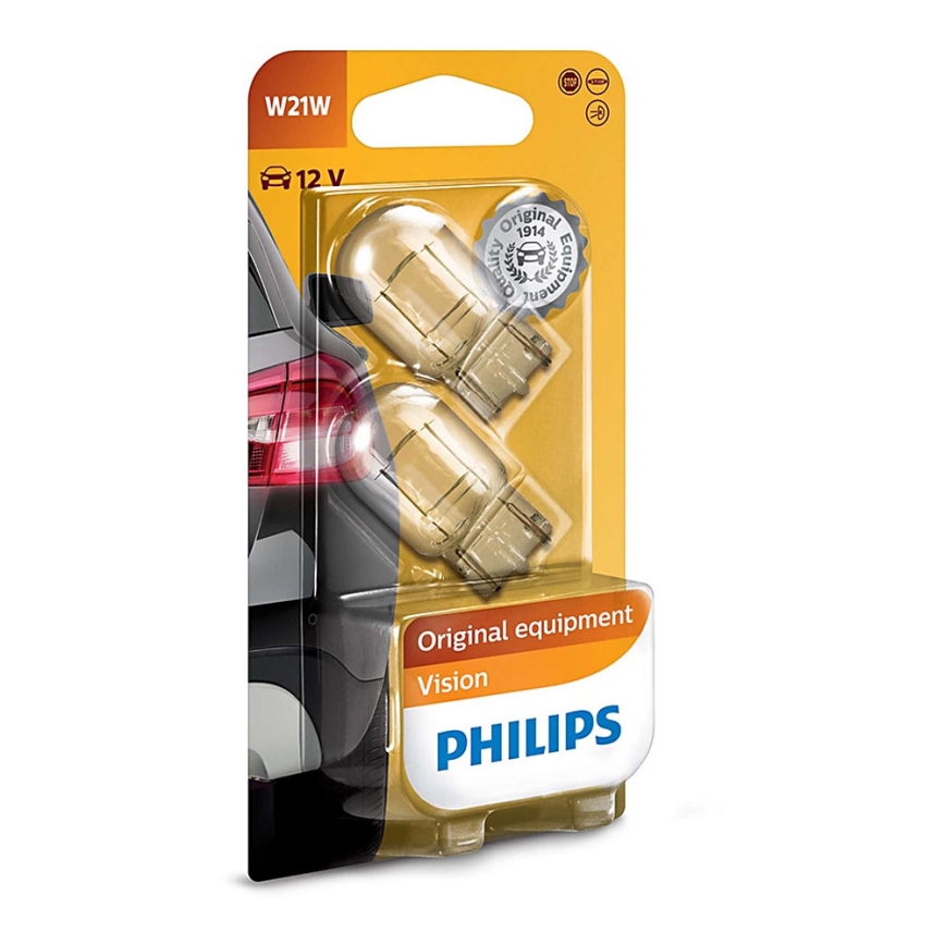 Комплект 2x Автокрушка Philips VISION 12065B2 W21W W3x16d/21W/12V