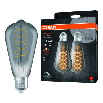 Комплект 2x димируема LED крушка ретро филамент E27/7,8W/230V 1800K - Osram