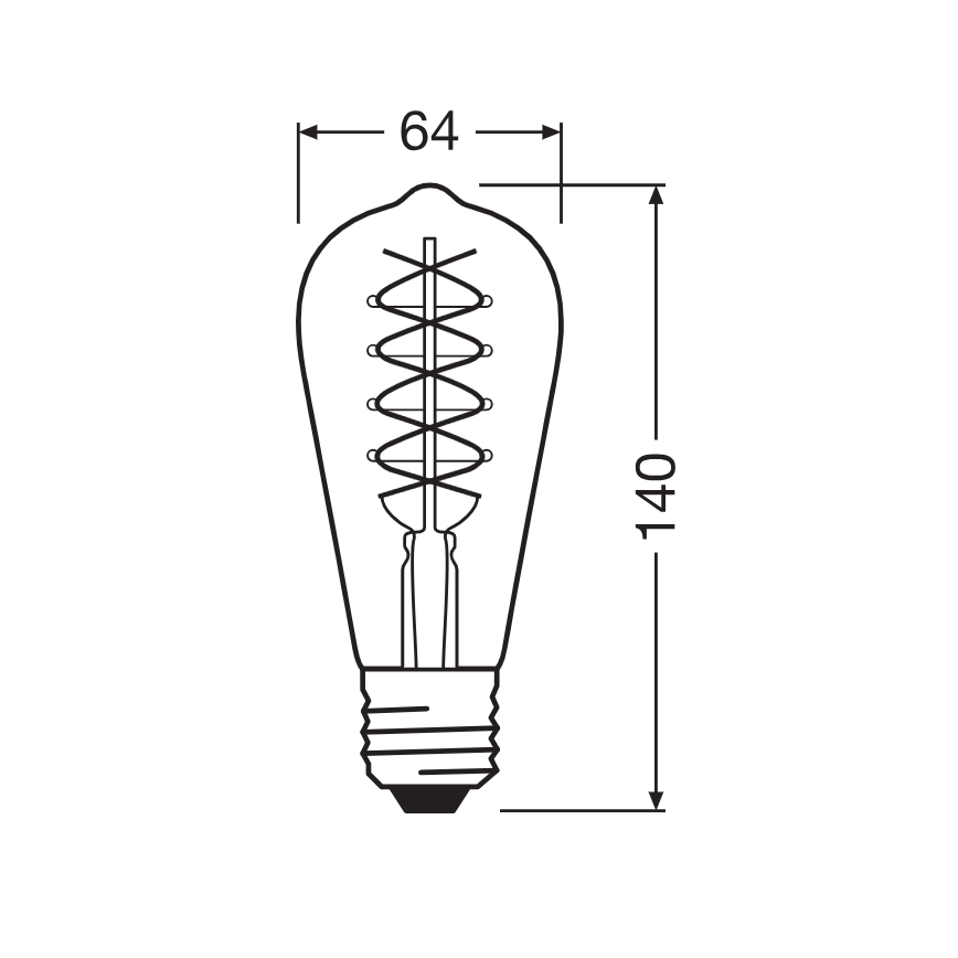 Комплект 2x димируема LED крушка ретро филамент E27/7,8W/230V 1800K - Osram