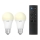 Комплект 2x димируеми LED крушки A60 E27/9W/230V 2700K Wi-Fi + дистанционно управление - WiZ