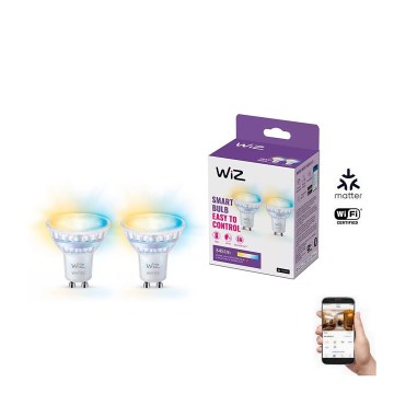 Комплект 2x димируеми LED крушки със сензор за движение PAR16 GU10/4,7W/230V 2700-6500K CRI 90 Wi-Fi - WiZ