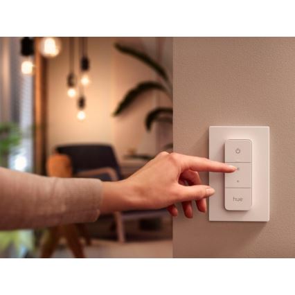 Комплект от 2 димируеми LED крушки Philips Hue WHITE AMBIANCE GU10/4,2W/230V 2200-6500K + димиращ ключ