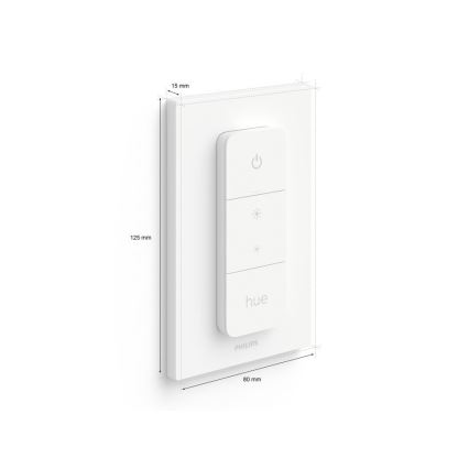 Комплект от 2 димируеми LED крушки Philips Hue WHITE AMBIANCE GU10/4,2W/230V 2200-6500K + димиращ ключ
