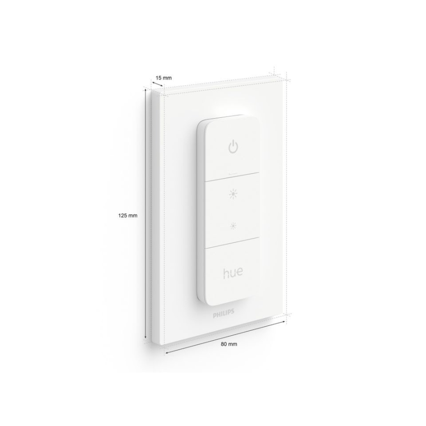 Комплект от 2 димируеми LED крушки Philips Hue WHITE AMBIANCE GU10/4,2W/230V 2200-6500K + димиращ ключ