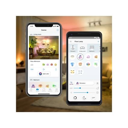 Комплект от 2 димируеми LED RGBW крушки A60 E27/9W/230V 2200-6500K Wi-Fi + дистанционно управление - WiZ
