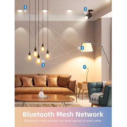 Комплект от 2 димируеми LED RGBW крушки MESH GU10/6,5W/230V 2700-6500K Wi-Fi - Aigostar