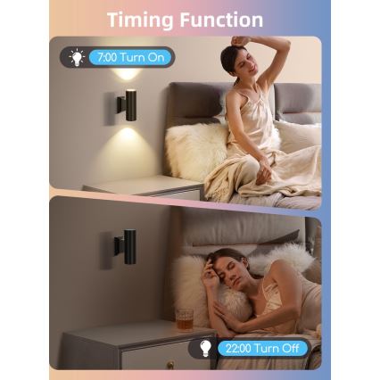 Комплект от 2 димируеми LED RGBW крушки MESH GU10/6,5W/230V 2700-6500K Wi-Fi - Aigostar