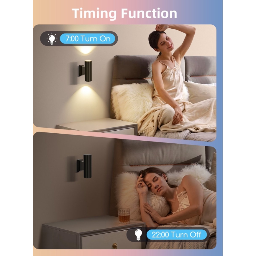 Комплект от 2 димируеми LED RGBW крушки MESH GU10/6,5W/230V 2700-6500K Wi-Fi - Aigostar