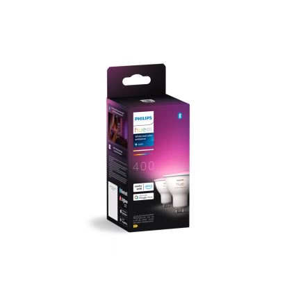 КОМПЛЕКТ 2x LED RGBW Регулируема крушка Philips Hue White And Color Ambiance GU10/4,2W/230V 2000-6500K