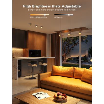 Комплект от 2 LED RGBWW димируеми крушки MATTER GU10/4,8W/230V 2700-6500K Wi-Fi - Govee