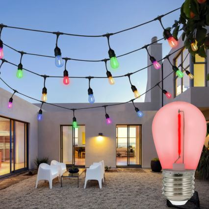 КОМПЛЕКТ 2x LED Крушка PARTY E27/0,3W/36V червена