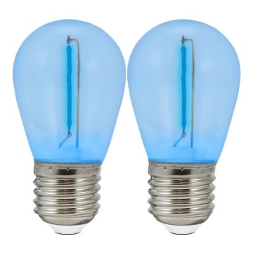 КОМПЛЕКТ 2x LED Крушка PARTY E27/0,3W/36V синя
