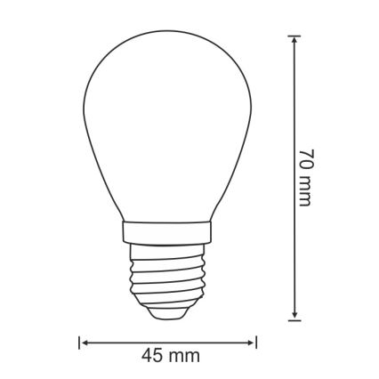 КОМПЛЕКТ 2x LED Крушка PARTY E27/0,5W/36V 2200K